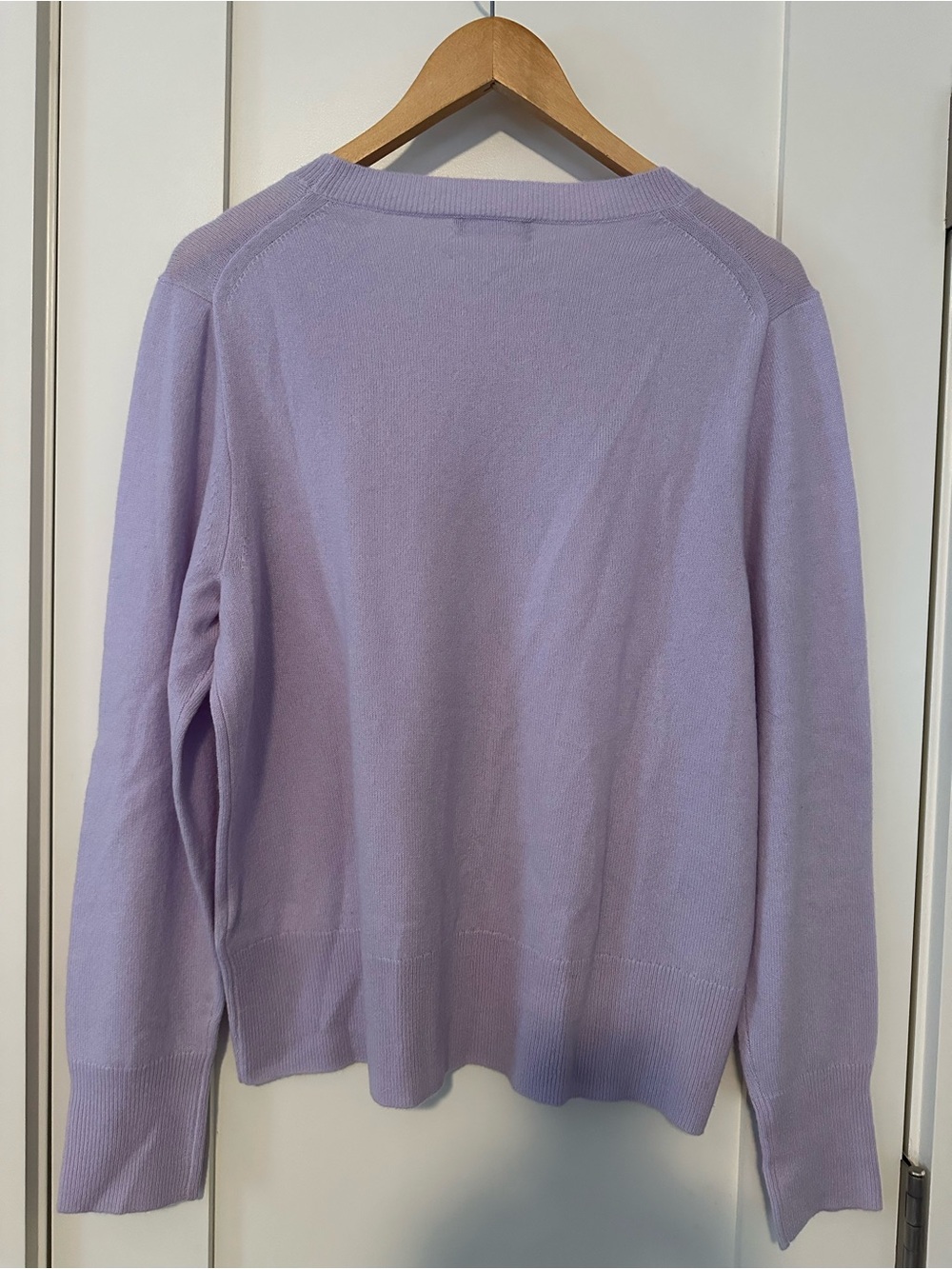 NWT J.Crew Cashmere Classic-Fit Crewneck Sweater Sweet Hyacinth Large *tag loose - Picture 9 of 12